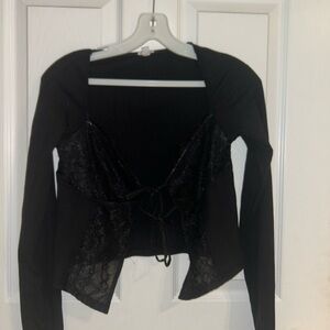 Garage Black Knit Top